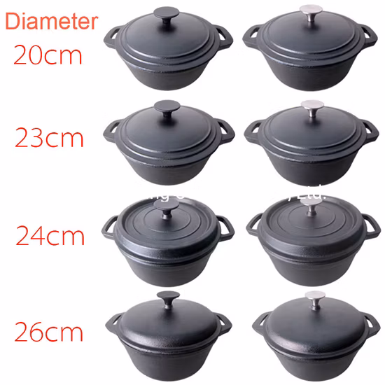 Panela Wok de ferro fundido esmaltado de caçarola de cozinha de alta qualidade